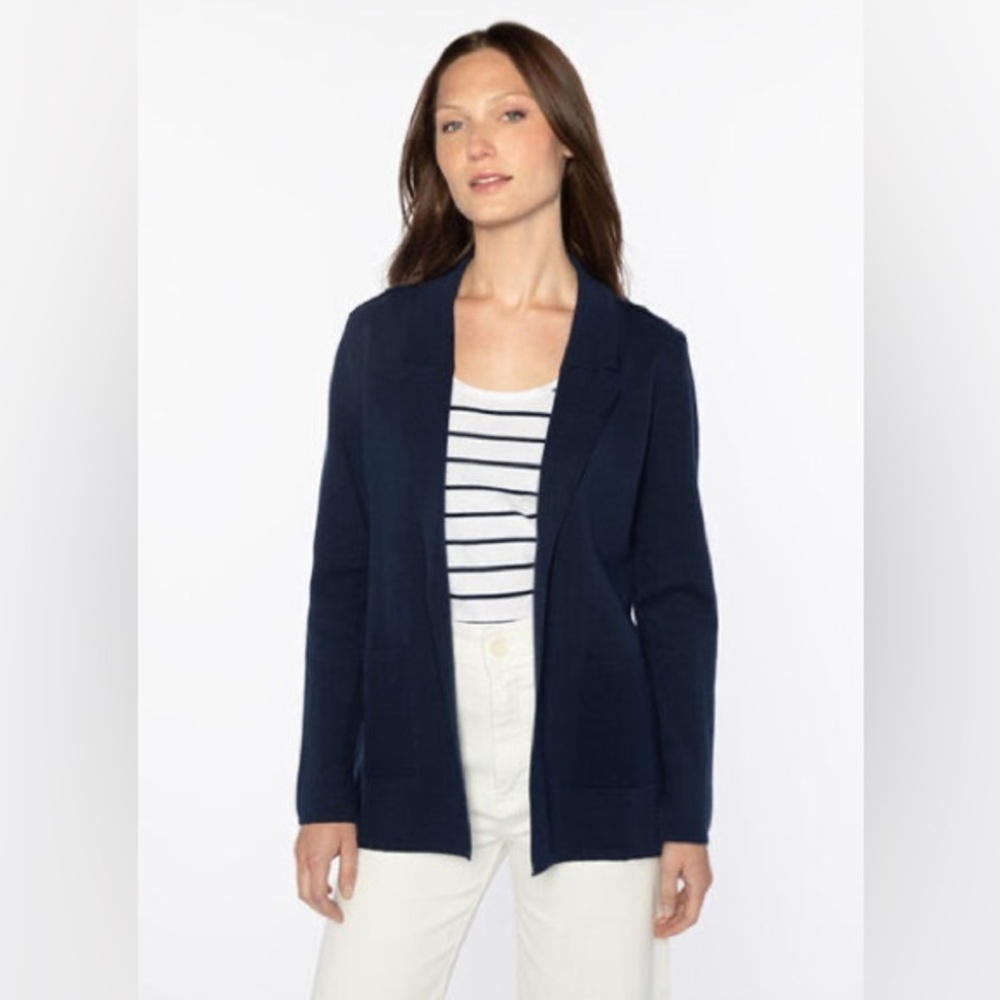 Kinross Cashmere Easy Notch Collar Cardigan (SW2)